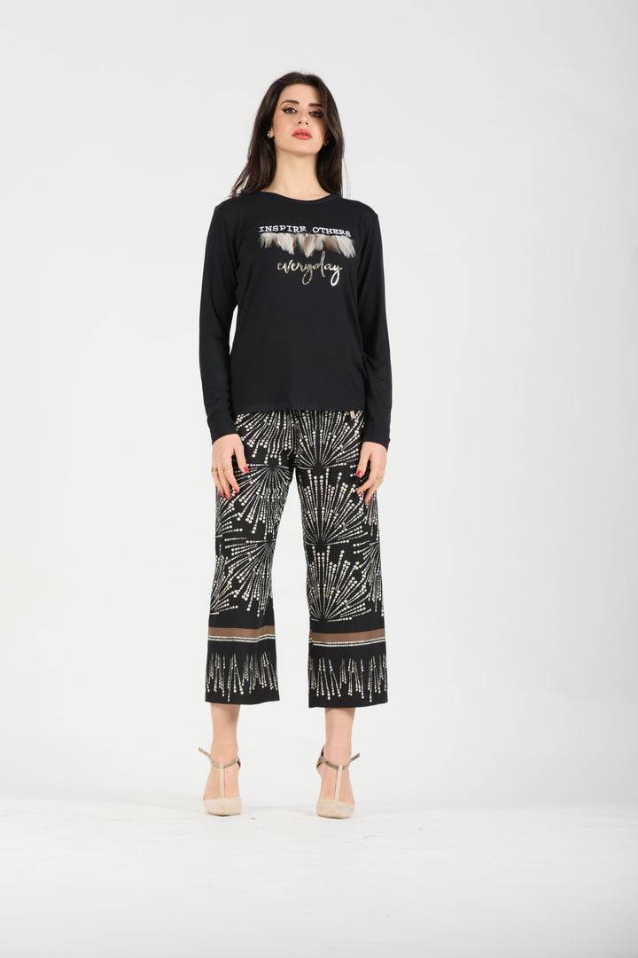 Oltre Tempo T-shirt Viscosa Con Stampa