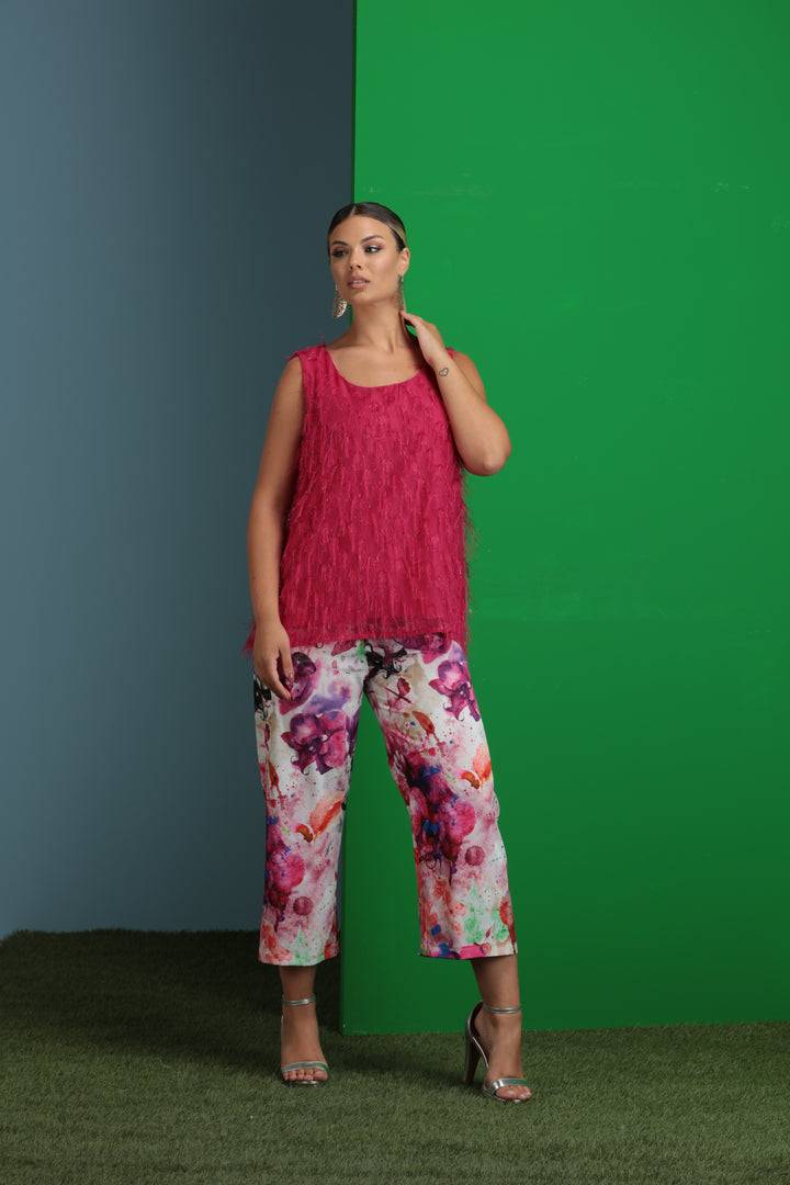 Oltre Tempo Top con piume