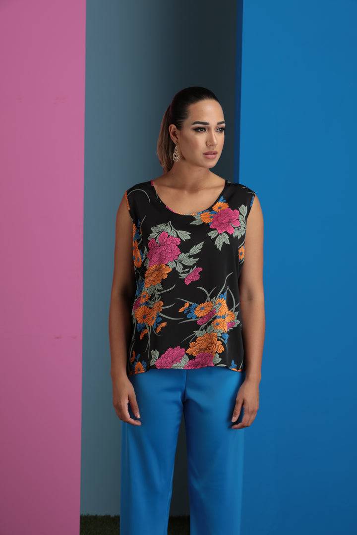 Oltre Tempo Top in raso