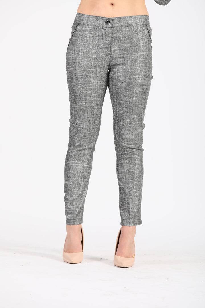 Oltre Tempo Pantalone Capri Con Profili Ai Lati Effetto Lamè