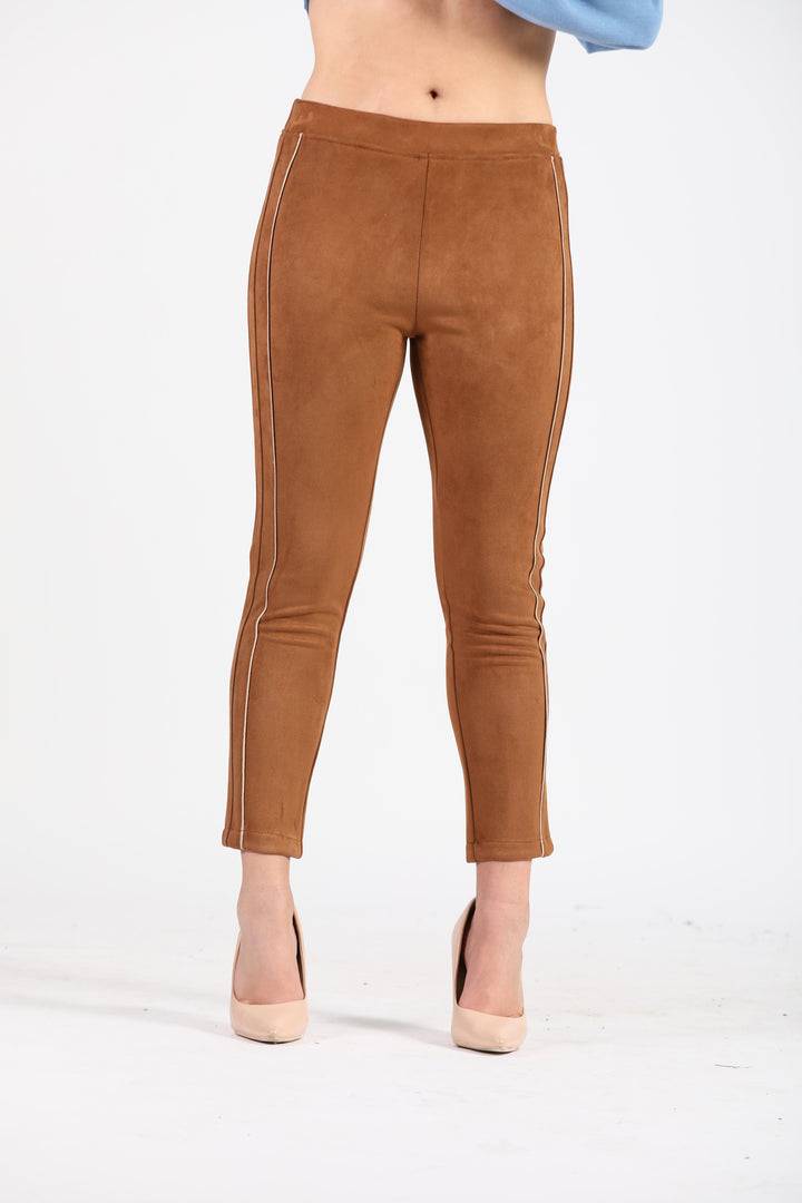 Oltre Tempo Pantalone Capri Dainetto Con Profili In Raso