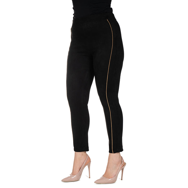 Oltre Tempo Pantalone Capri Dainetto Con Profili In Raso