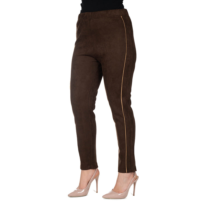 Oltre Tempo Pantalone Capri Dainetto Con Profili In Raso