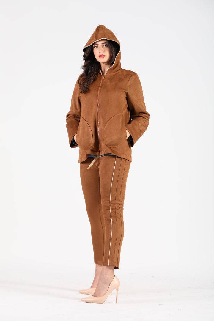 Oltre Tempo Pantalone capri dainetto con profili in raso