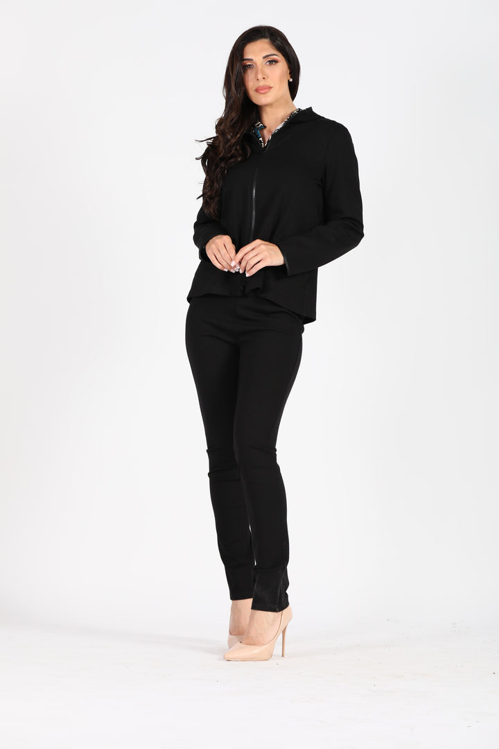 Oltre Tempo Pantalone capri punto milano con elastico