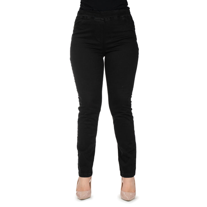 Oltre Tempo Pantalone In Cotone Con Elastico Finta Tasca