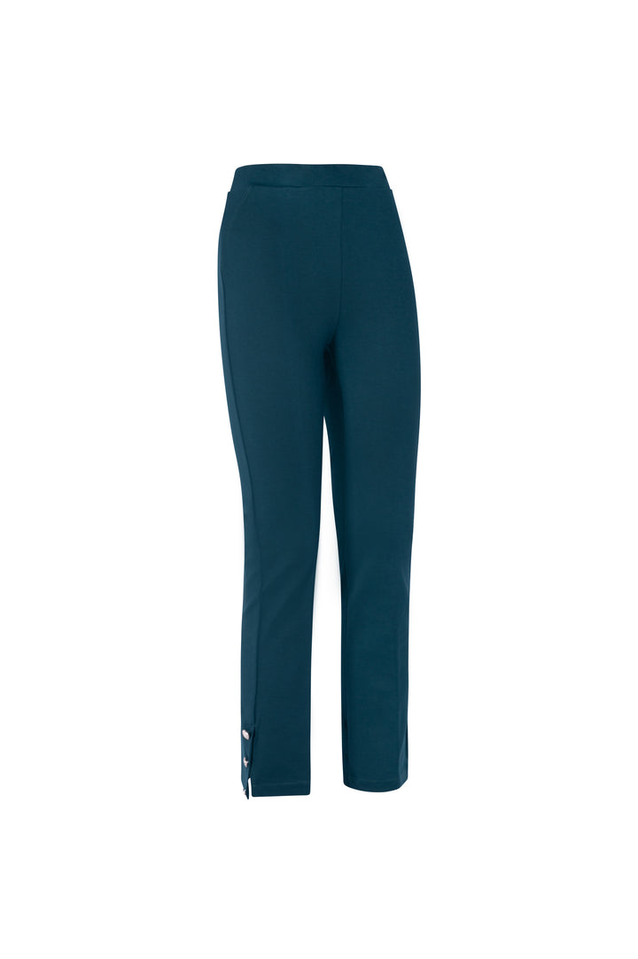 Oltre Tempo Pantalone In Punto Milano Con Bottoncini Al Fondo