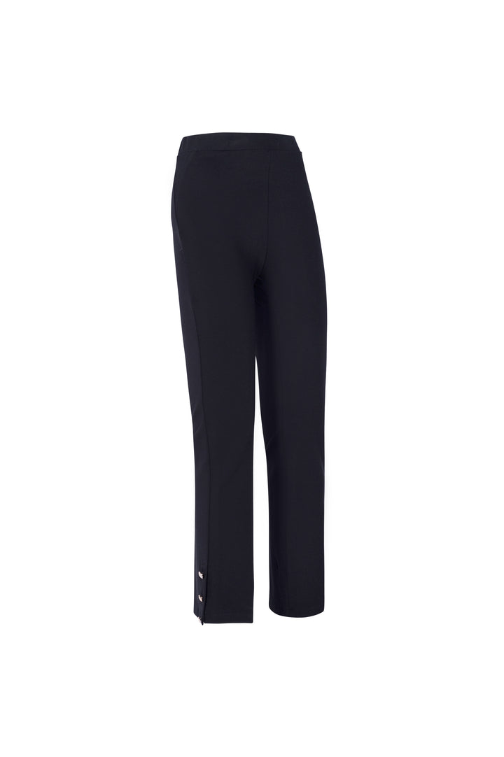 Oltre Tempo Pantalone In Punto Milano Con Bottoncini Al Fondo