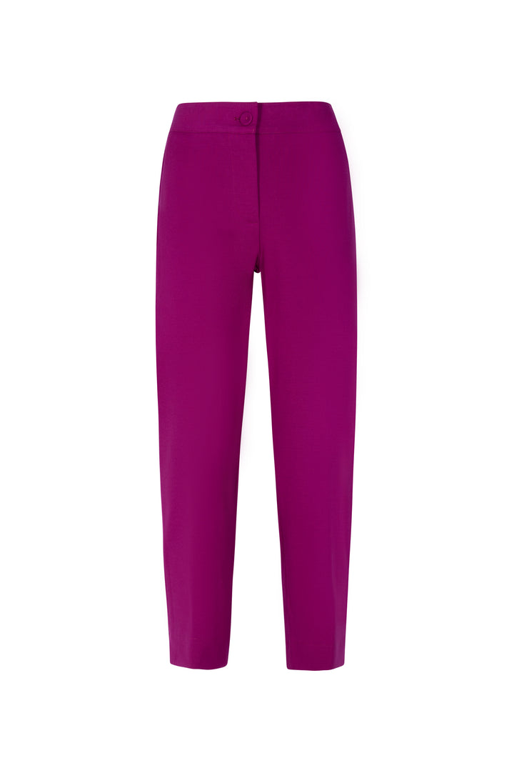 Oltre Tempo Pantalone In Punto Milano Con Fintone Ed Elastico In Vita