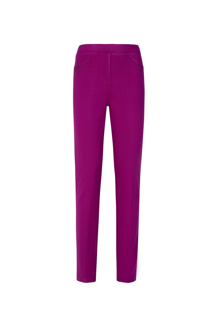 Oltre Tempo Pantalone in punto milano di viscosa con strass