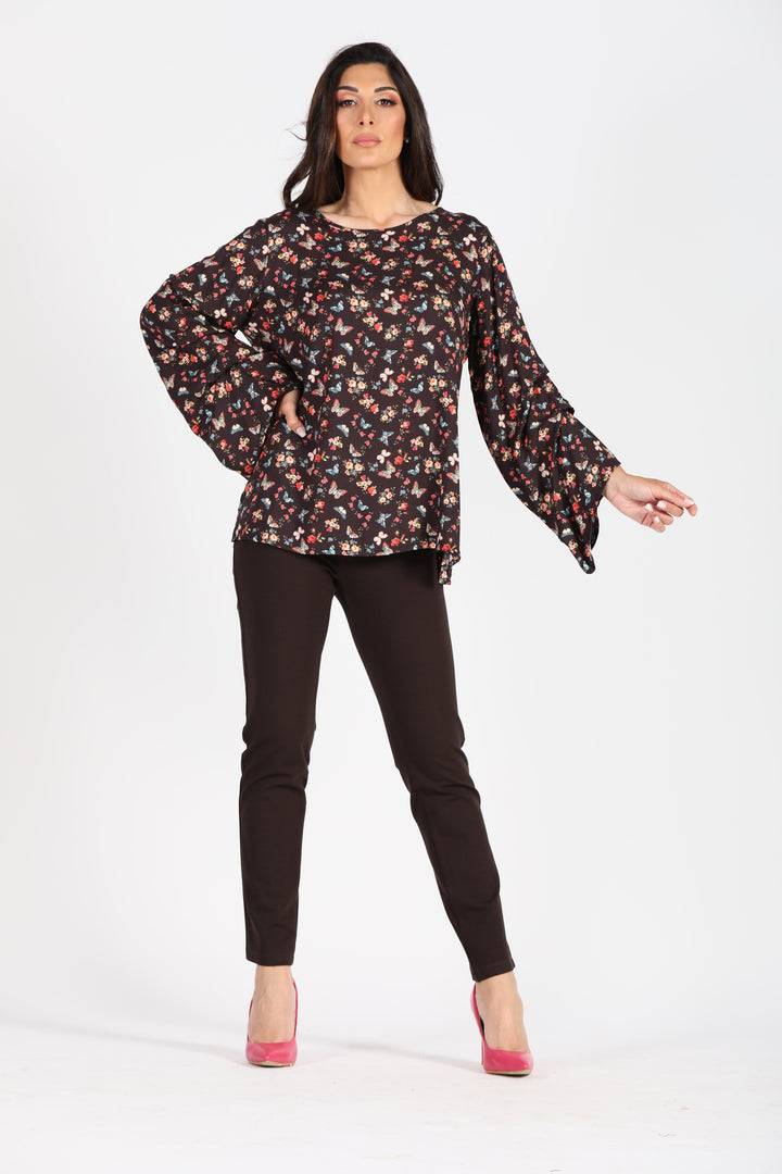 Oltre Tempo Pantalone punto milano con tasche in jeans