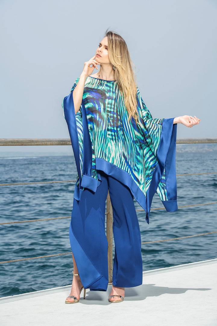 Oltre Tempo Pantalone unito in cadì con spacchi ai lati