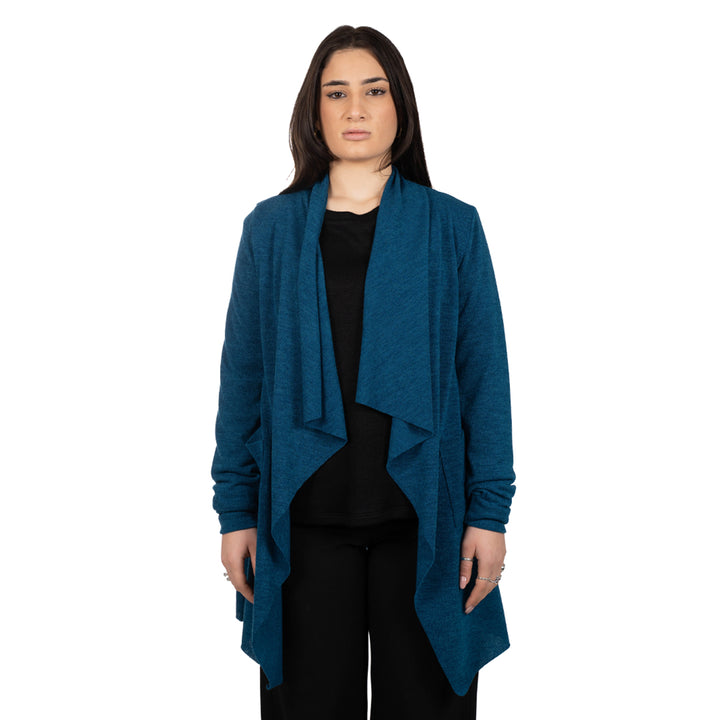 Oltre Tempo Spolverino In Viscosa In Maglia Mano Lana