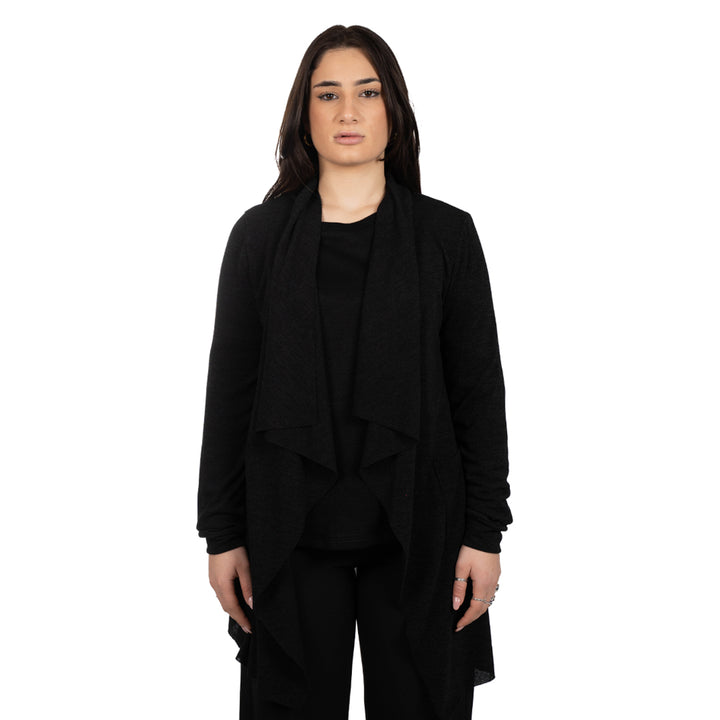 Oltre Tempo Spolverino In Viscosa In Maglia Mano Lana