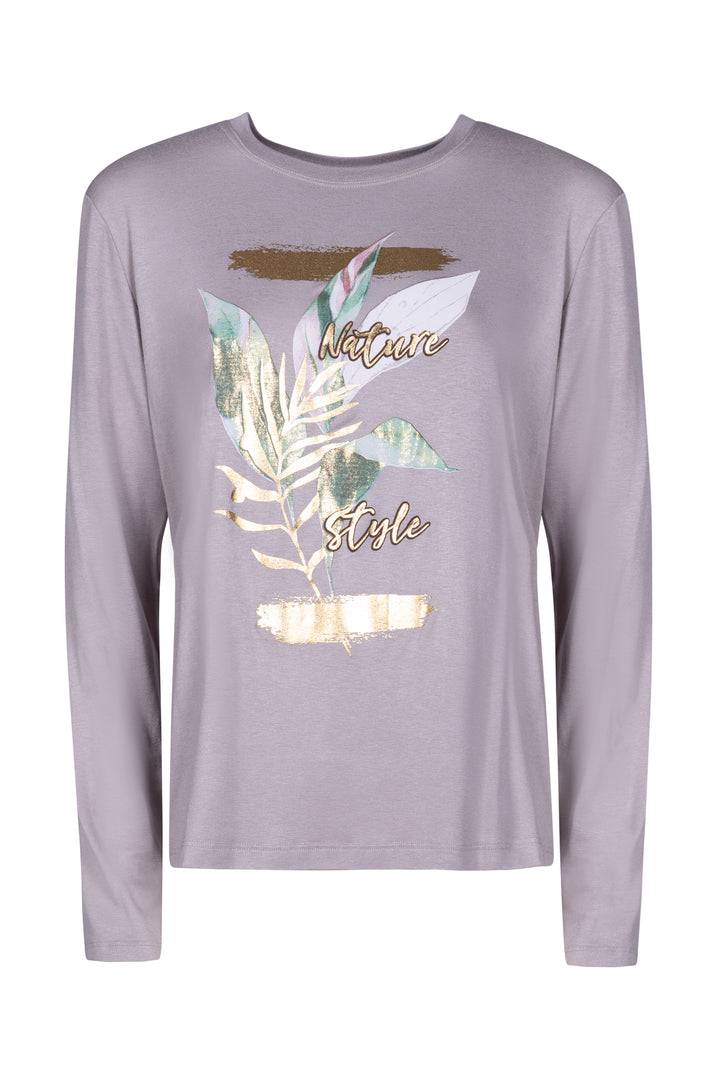 Oltre Tempo T-shirt Girocollo Manica Lunga In Viscosa