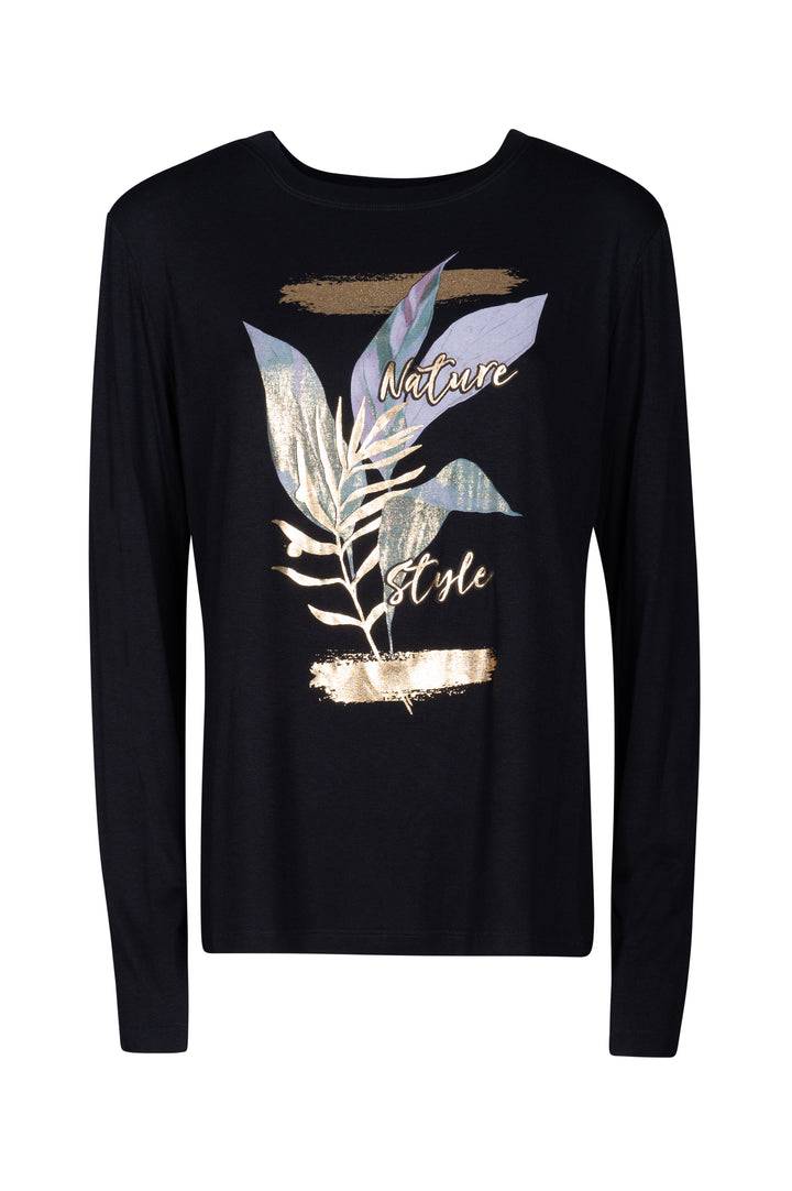 Oltre Tempo T-shirt Girocollo Manica Lunga In Viscosa