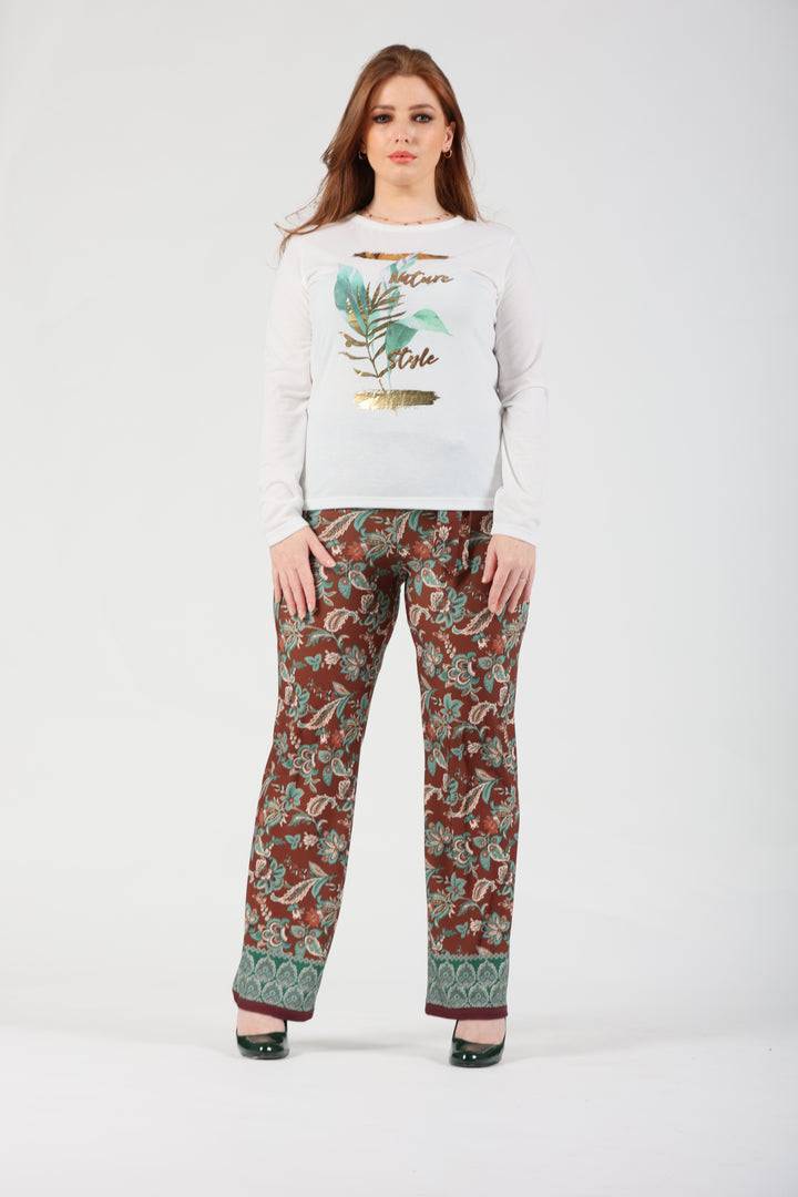 Oltre Tempo T-shirt girocollo manica lunga in viscosa