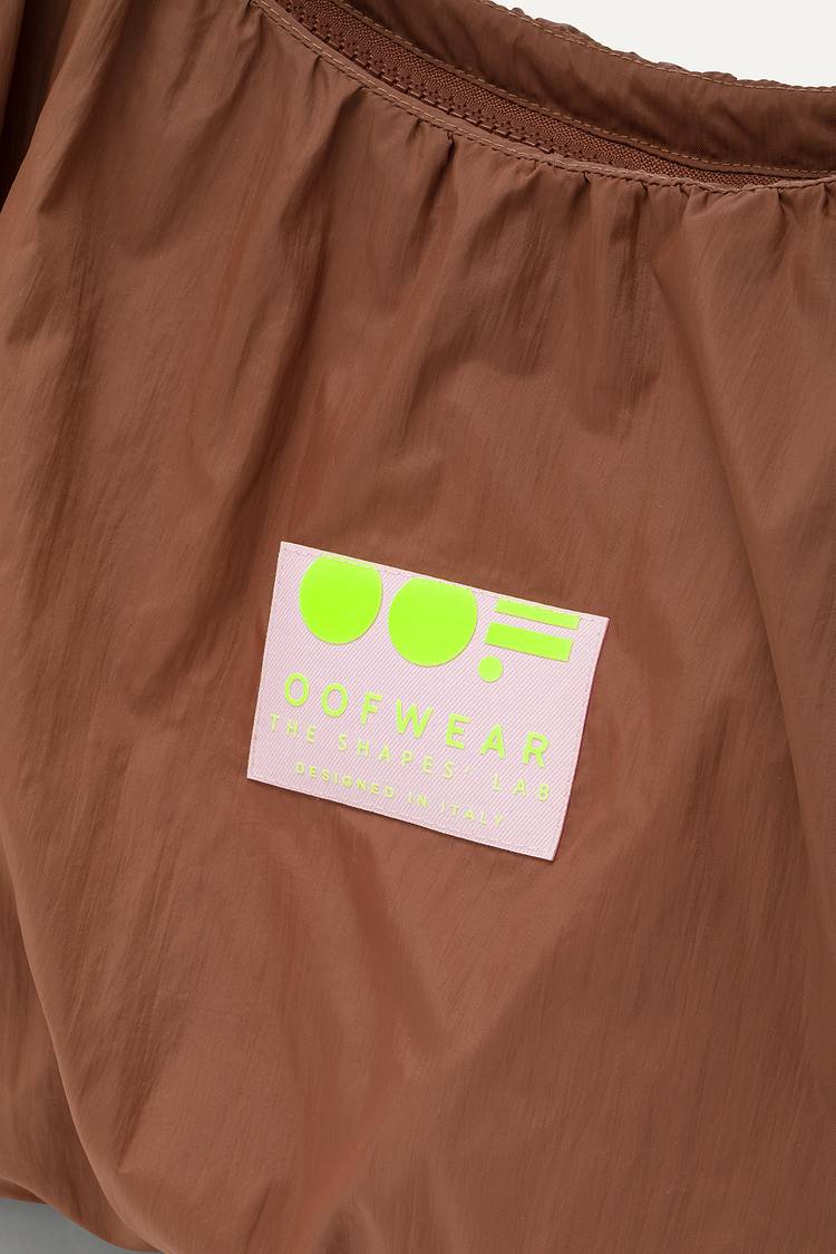 Oof Wear BORSA A SPALLA IN NYLON CRINCLE WATER REPELLENT 3079 - CIOCCOLATO
