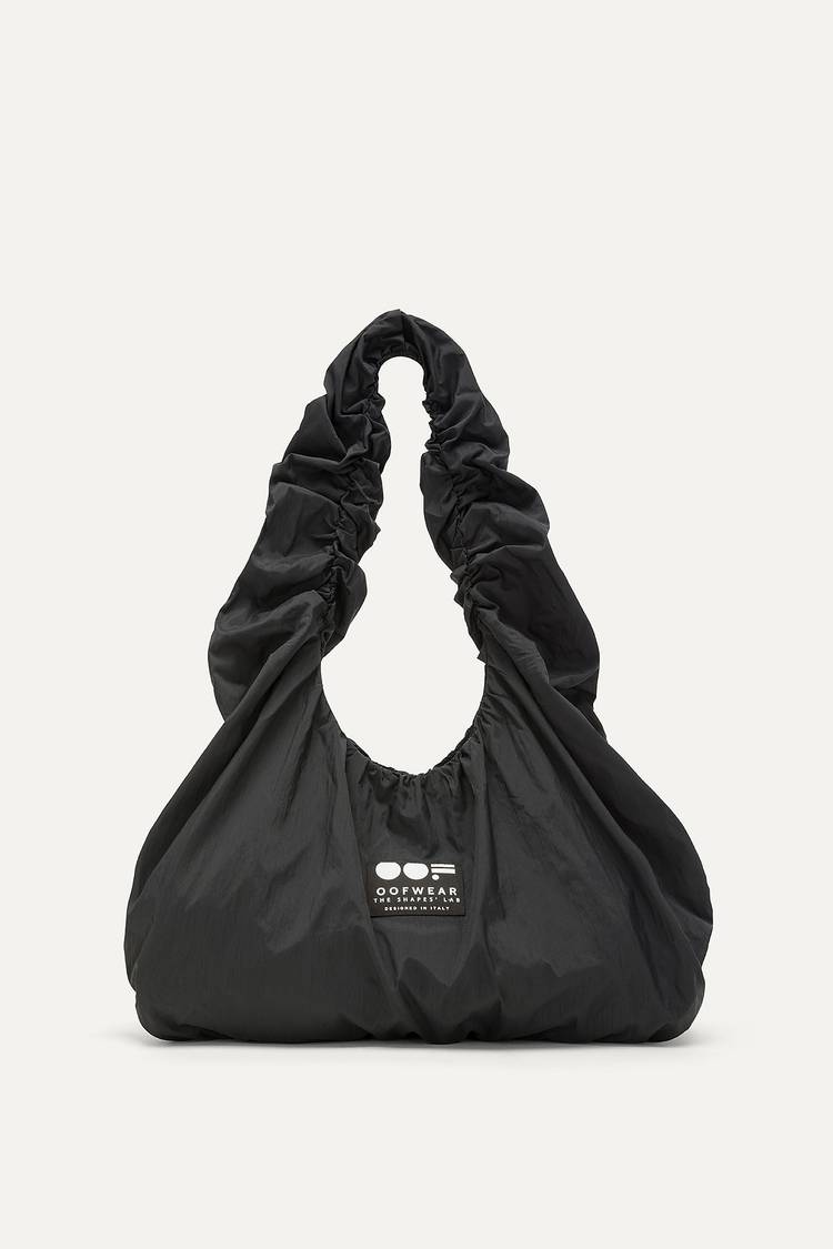 Oof Wear BORSA A SPALLA IN NYLON CRINCLE WATER REPELLENT 3079 - NERO
