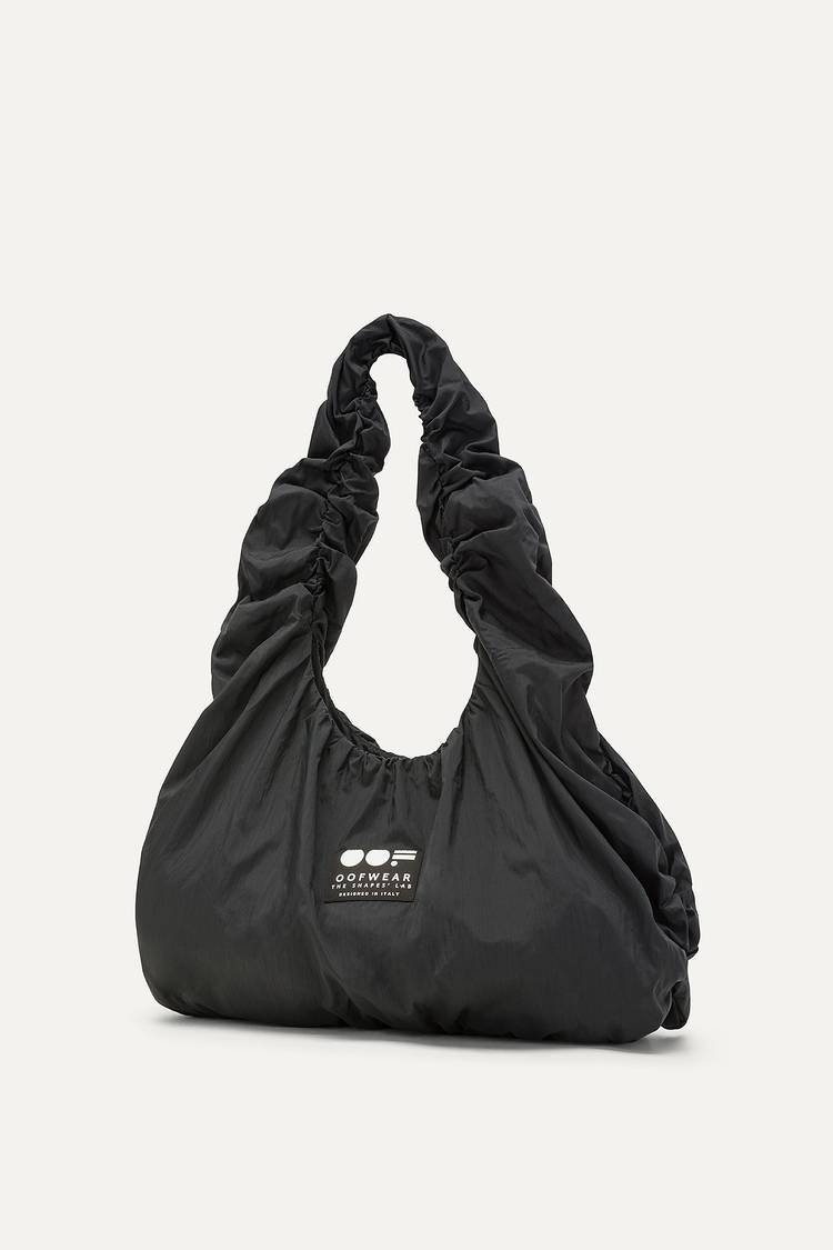 Oof Wear BORSA A SPALLA IN NYLON CRINCLE WATER REPELLENT 3079 - NERO