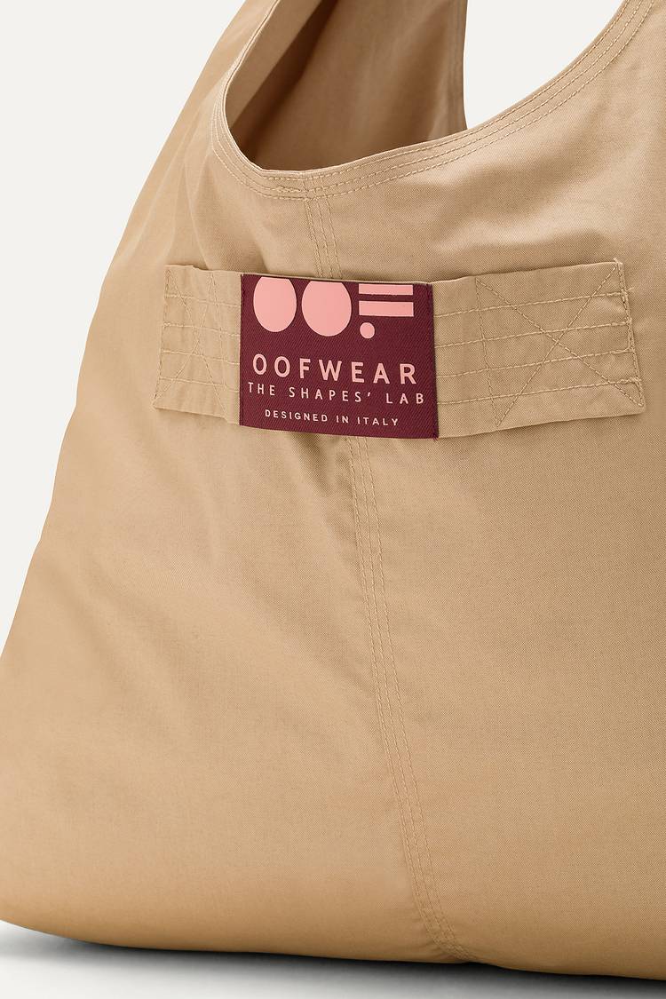 Oof Wear BORSA CON TASCHE IN GABARDINA DI COTONE 3085 - NATURALE