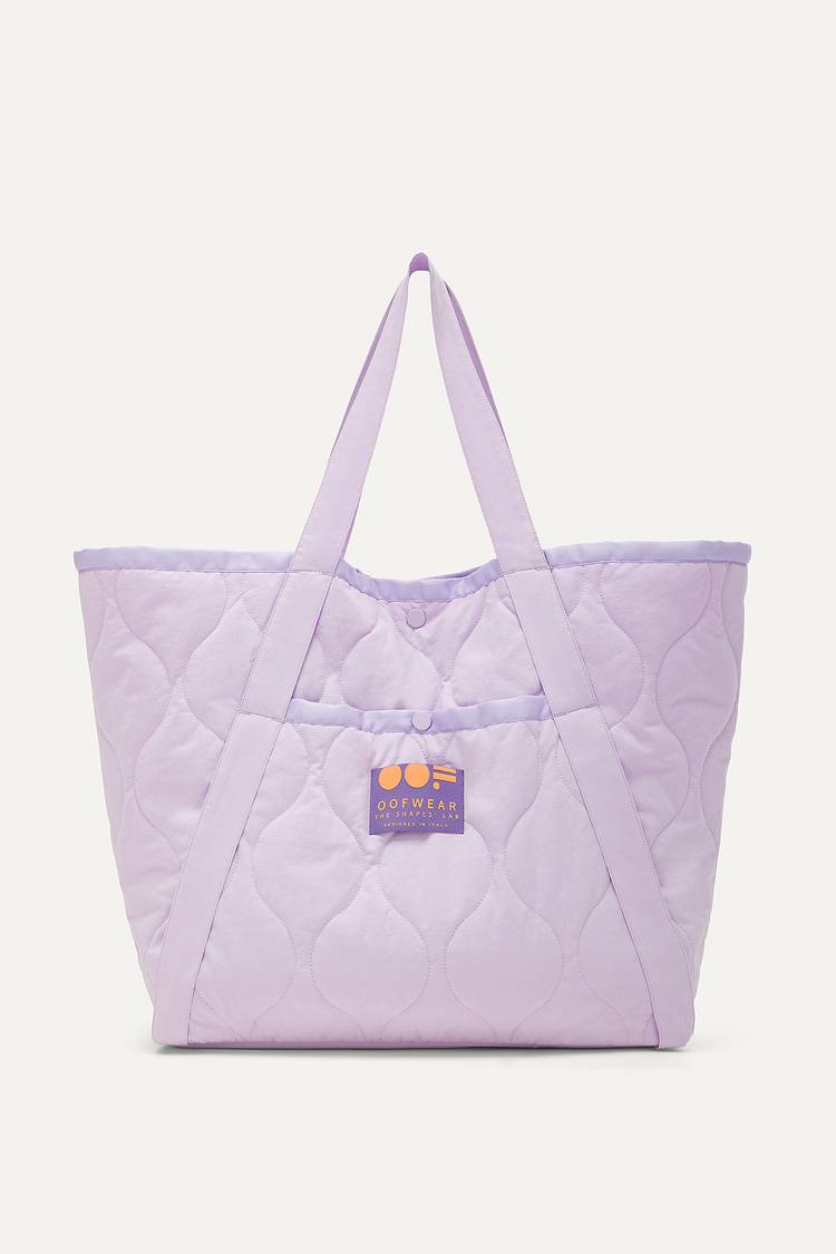 Oof Wear BORSA SHOPPER IN COTONE TRAPUNTATO 3084 - LILLA