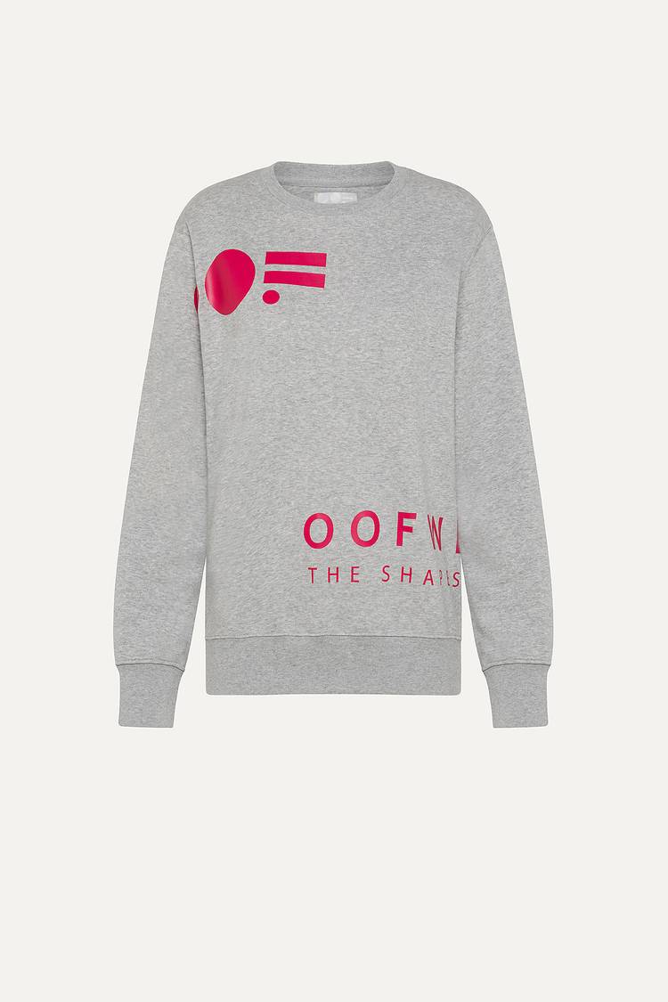 Oof Wear FELPA IN COTONE CON LOGO 4065 - GRIGIO MELANGE