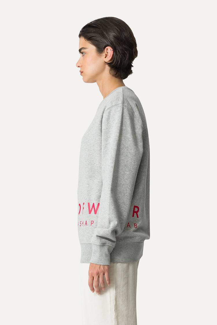 Oof Wear FELPA IN COTONE CON LOGO 4065 - GRIGIO MELANGE