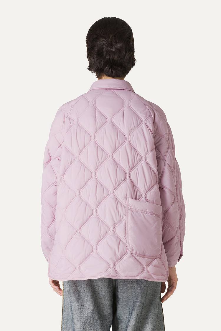 Oof Wear GIACCA A CAMICIA OVER IN NYLON LEGGERO TRAPUNTATO 9222 - ROSA