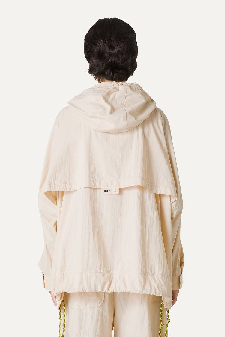 Oof Wear GIACCA CON CAPPUCCIO OVER IN NYLON 9206 - CREMA