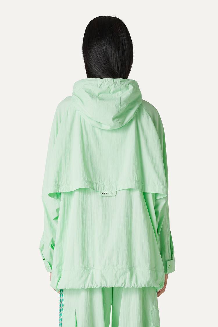 Oof Wear GIACCA CON CAPPUCCIO OVER IN NYLON 9206 - MENTA