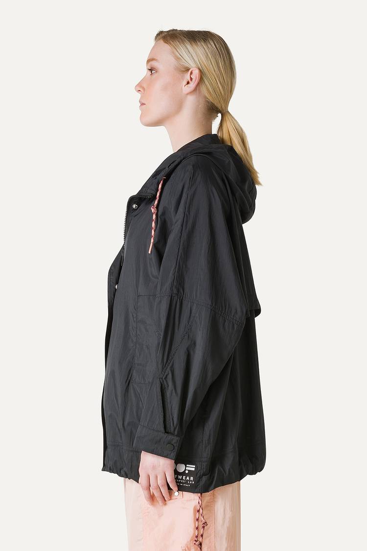 Oof Wear GIACCA CON CAPPUCCIO OVER IN NYLON 9206 - NERO