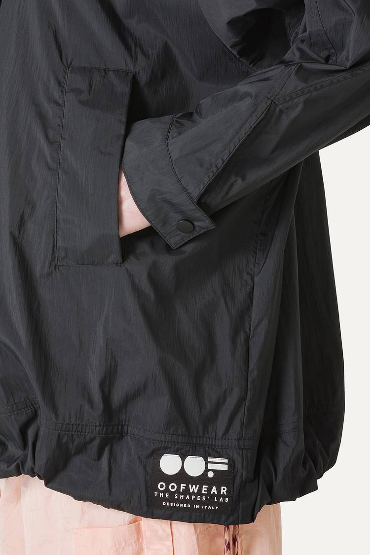 Oof Wear GIACCA CON CAPPUCCIO OVER IN NYLON 9206 - NERO