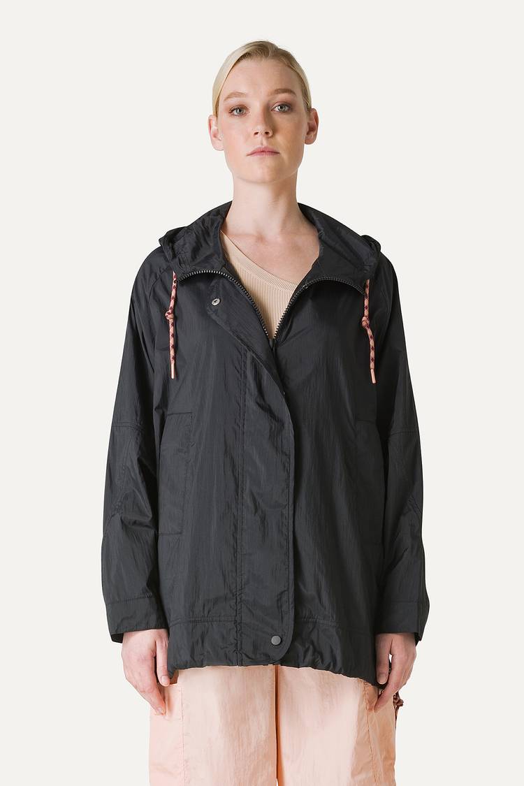 Oof Wear GIACCA CON CAPPUCCIO OVER IN NYLON 9206 - NERO