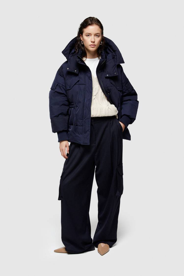 Oof Wear GIACCA CORTA 9234 IN NYLON MEMORY - BLU NOTTE