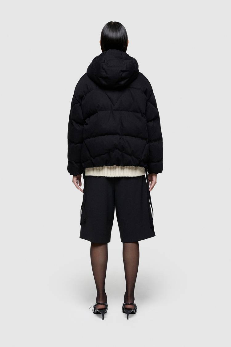 Oof Wear GIACCA CORTA 9242 IN GABARDINA DI COTONE - NERO