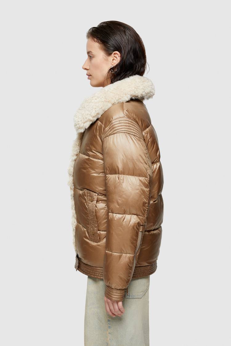 Oof Wear GIACCA CORTA 9247 IN NYLON CANGIANTE - SABBIA