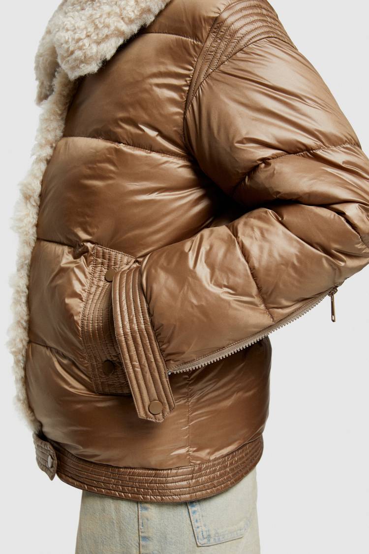 Oof Wear GIACCA CORTA 9247 IN NYLON CANGIANTE - SABBIA