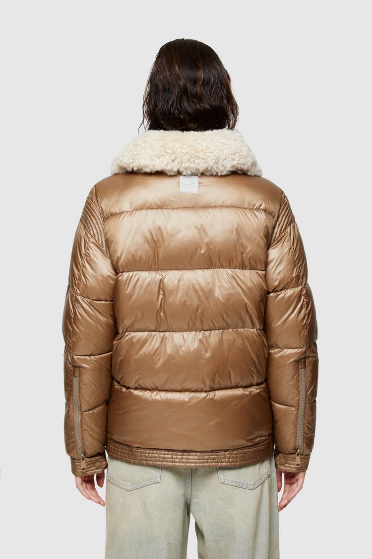 Oof Wear GIACCA CORTA 9247 IN NYLON CANGIANTE - SABBIA