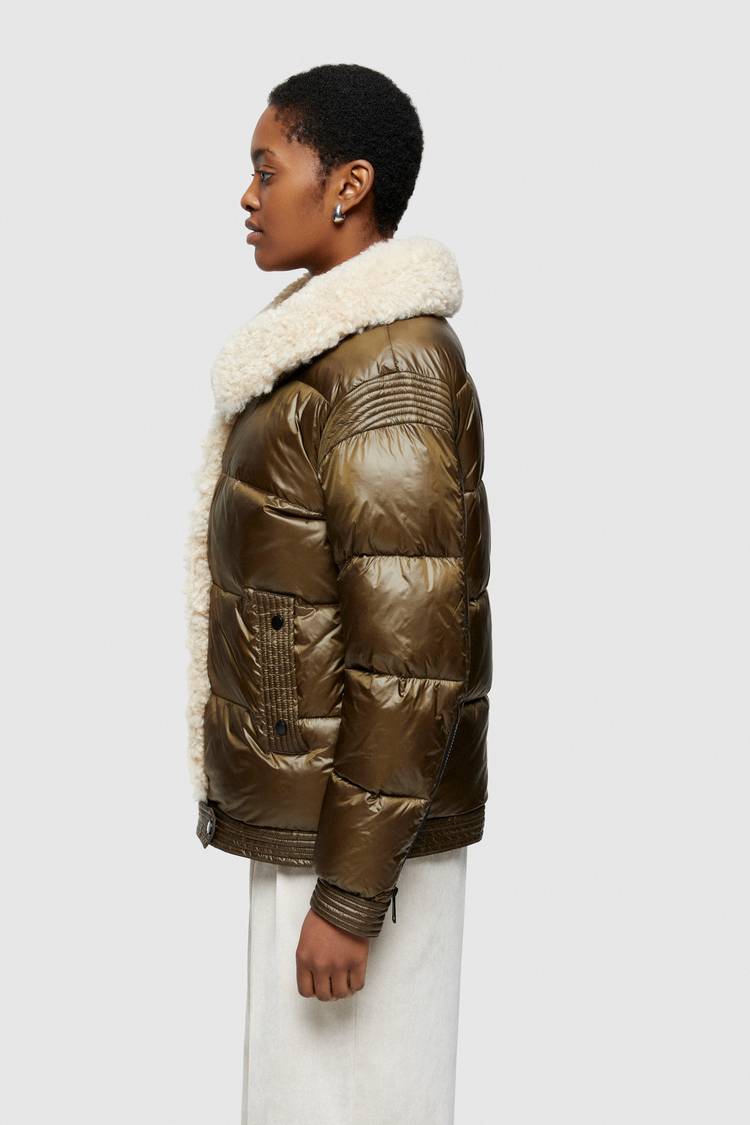 Oof Wear GIACCA CORTA 9247 IN NYLON CANGIANTE - VERDE MIMETICO