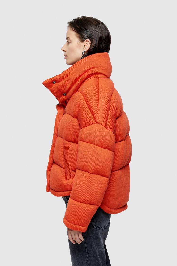 Oof Wear GIACCA CORTA 9270 IN TESSUTO MAGLIA IMBOTTITO - ARANCIO