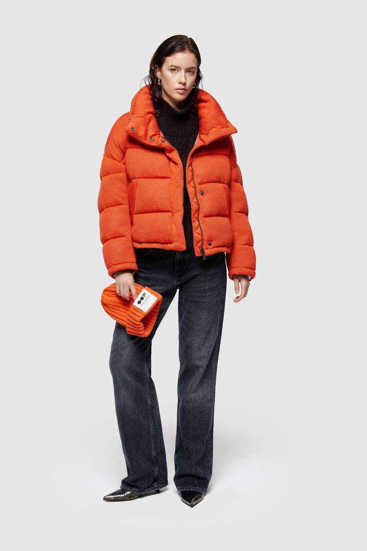 Oof Wear GIACCA CORTA 9270 IN TESSUTO MAGLIA IMBOTTITO - ARANCIO