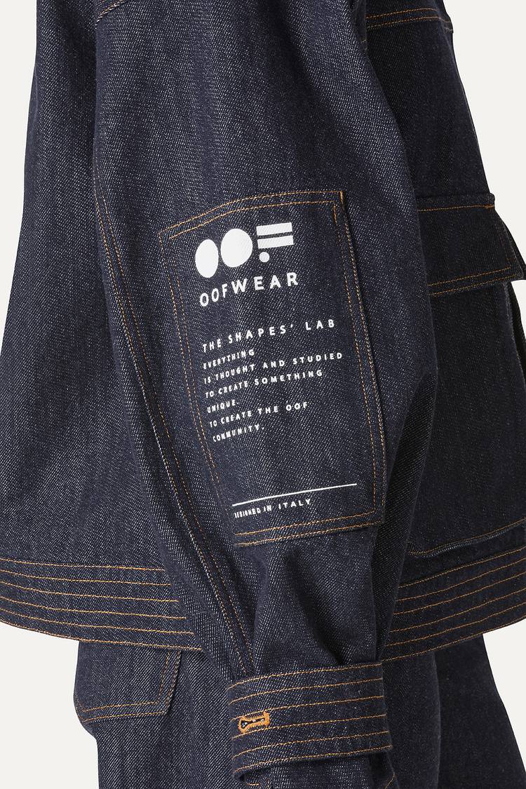 Oof Wear GIACCA CORTA IN DENIM LAVATO 9205 - BLU SCURO