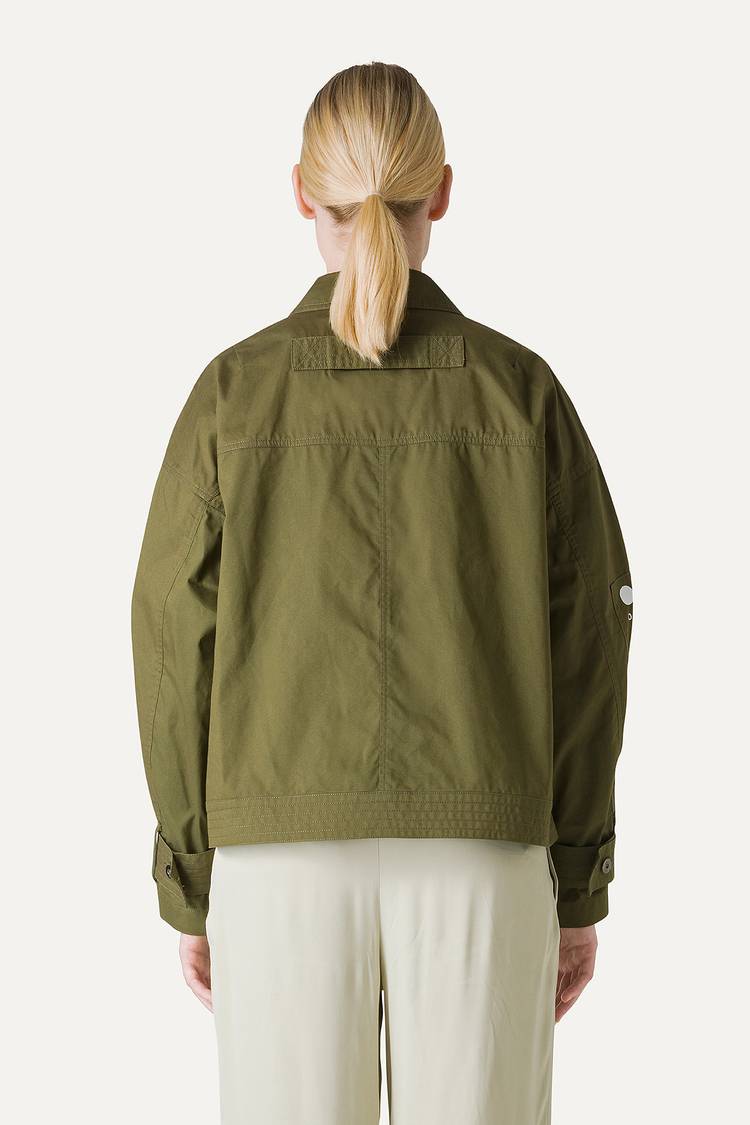 Oof Wear GIACCA CORTA IN GABARDINA DI COTONE LEGGERO 9205 - FORESTA