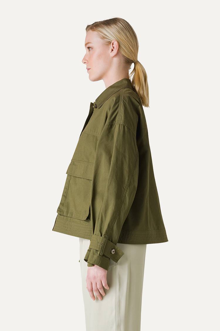 Oof Wear GIACCA CORTA IN GABARDINA DI COTONE LEGGERO 9205 - FORESTA