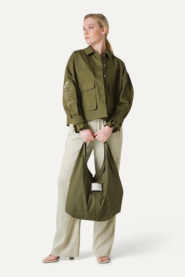 Oof Wear GIACCA CORTA IN GABARDINA DI COTONE LEGGERO 9205 - FORESTA