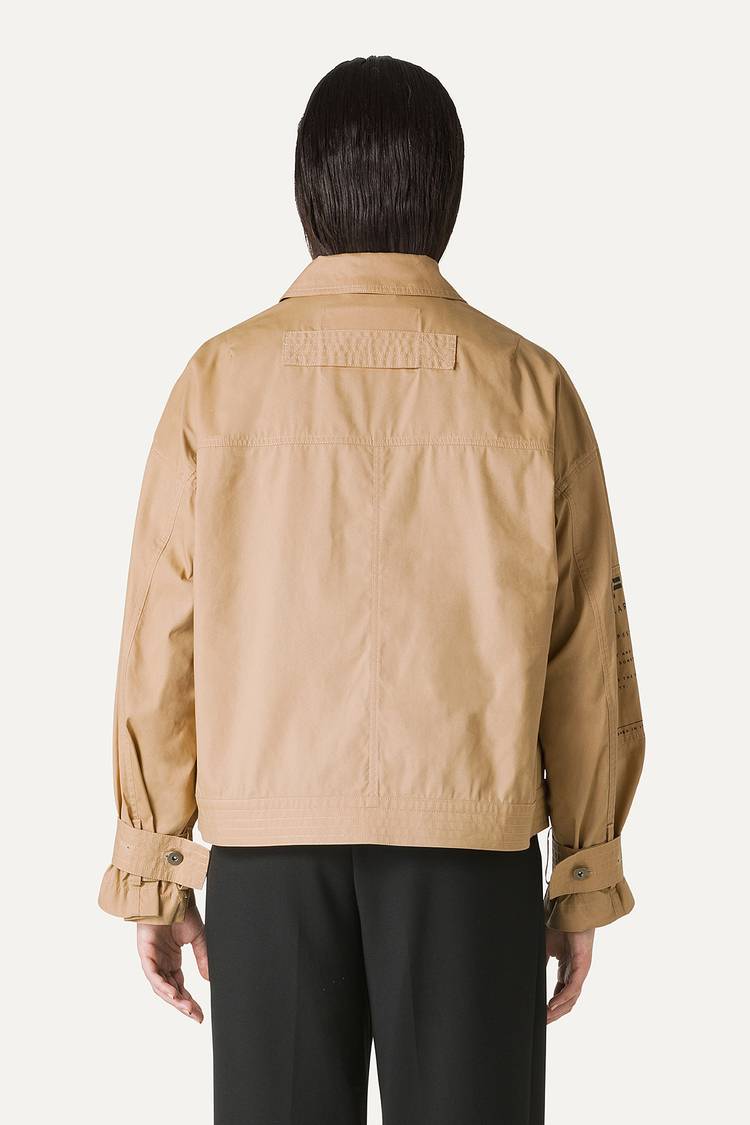 Oof Wear GIACCA CORTA IN GABARDINA DI COTONE LEGGERO 9205 - NATURALE