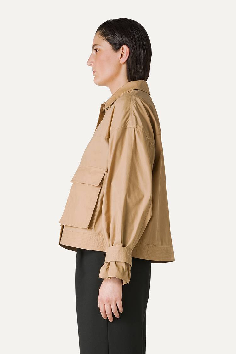 Oof Wear GIACCA CORTA IN GABARDINA DI COTONE LEGGERO 9205 - NATURALE