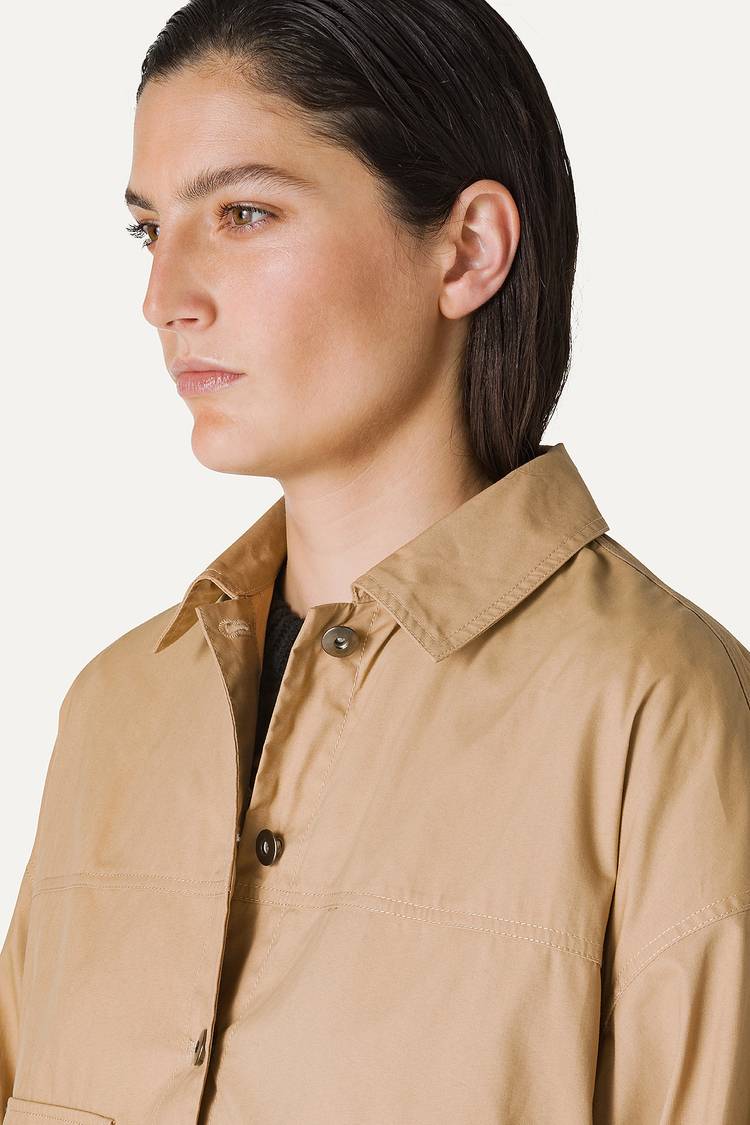 Oof Wear GIACCA CORTA IN GABARDINA DI COTONE LEGGERO 9205 - NATURALE