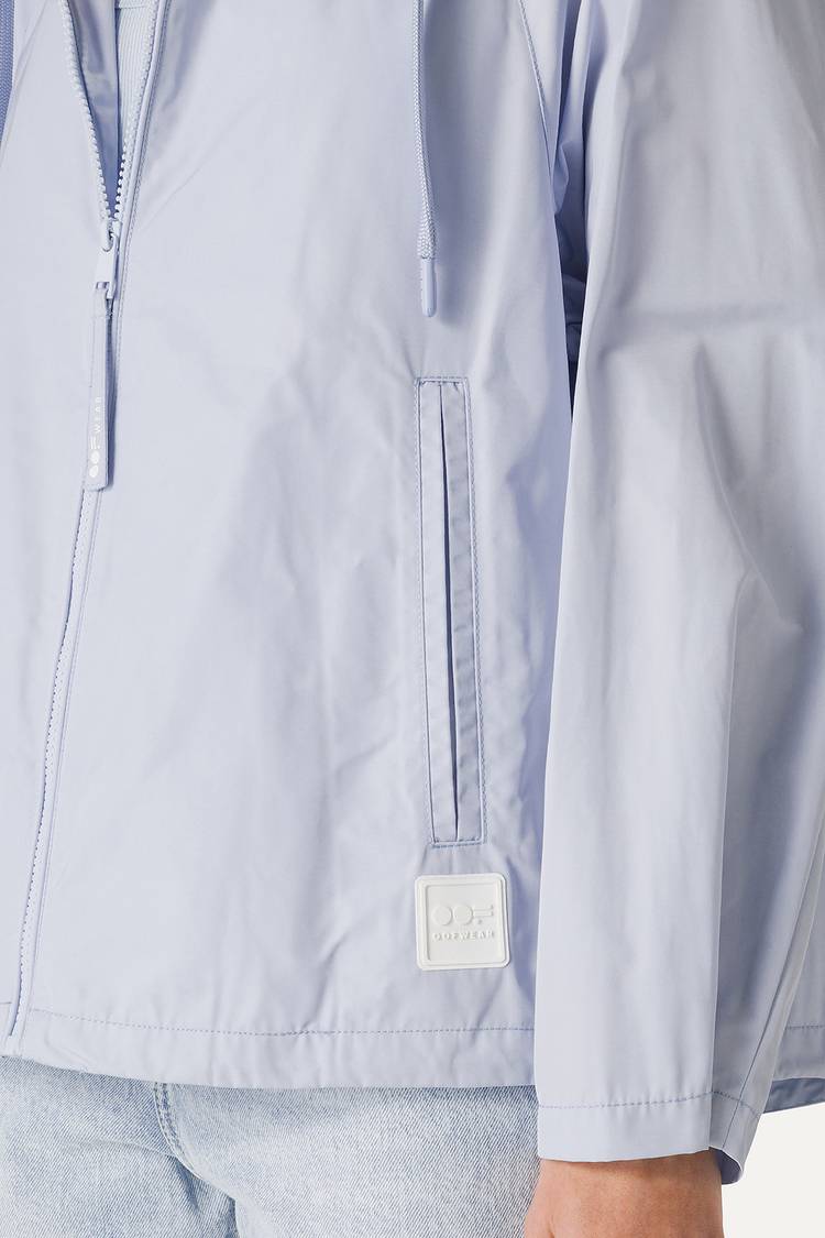 Oof Wear GIACCA CORTA IN NYLON MEMORY CON ARRICIO SULLA SCHIENA 9139 - GHIACCIO